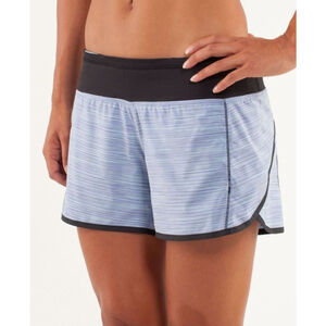 Lululemon Turbo Run Shorts Twisted Stripe sz 6 Caspian Blue